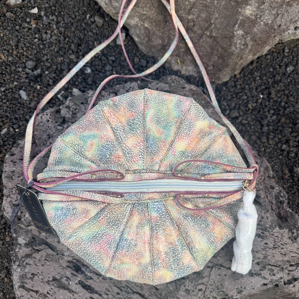 NEW Original by Sharif 1827 Pastel Fan Round Crossbody/Shoulder Bag with Wallet - Picture 10 of 12